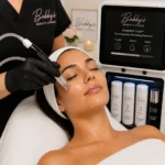 lady getting Diamond Glow facial at the salon